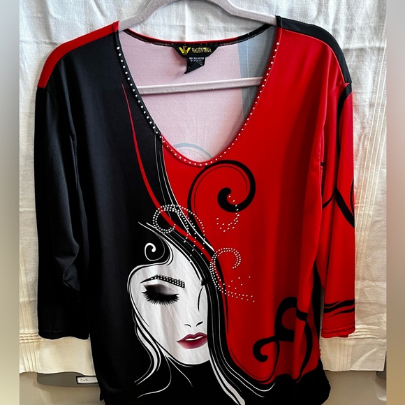 Valentinna Tops - Valentinna Melancholy Woman Shirt.